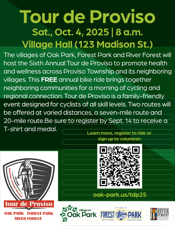Tour de Proviso, Saturday, October 4, 2025 Flyer