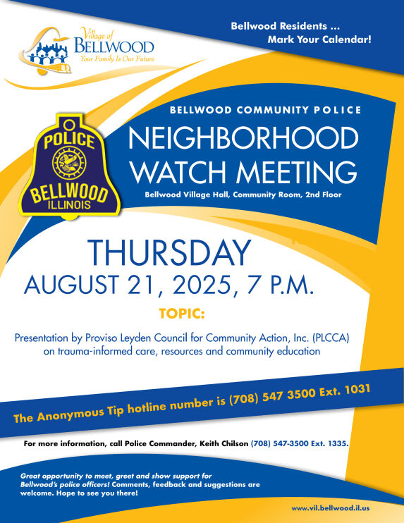 August 21, 2025 Neighborhood Watch Community Meeting