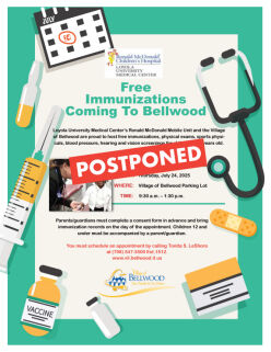 Postponed Free Immunizations Coming To Bellwood Flyer Featured Image