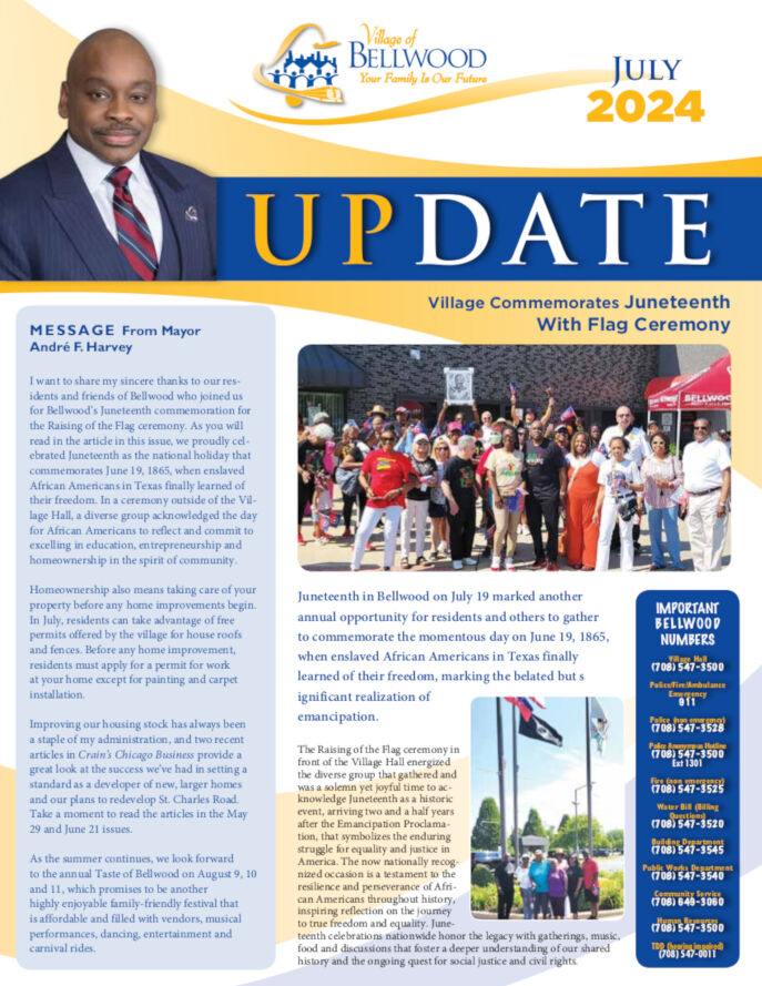 July 2024 Bellwood Update Newsletter Cover