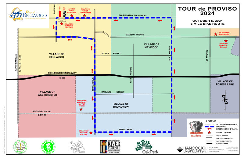 BW Tour De Proviso Map-Route Map 6 mile
