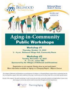 Aging-in-Community Public Workshops Flyer