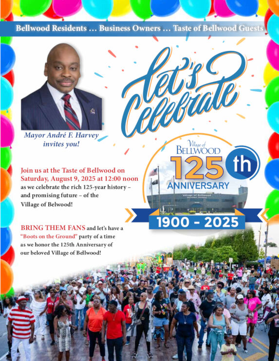Village of Bellwood 125th Anniversary Invitation Flyer