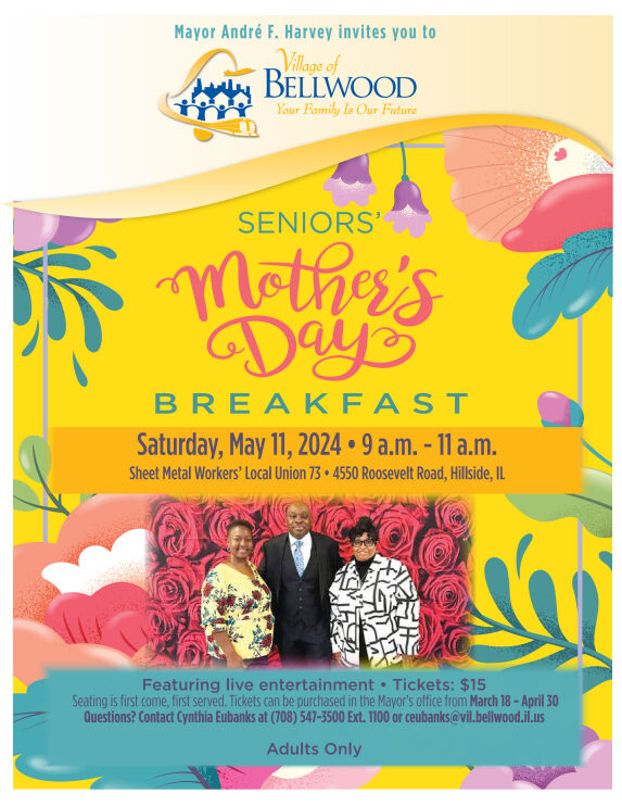 Seniors' Mother's Day Breakfast Flyer - Saturday, May 11, 2024