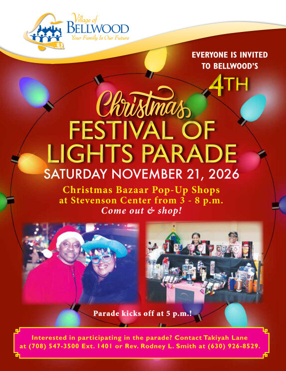 Bellwood’s 1st Christmas Parade & Festival of Lights Flyer